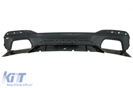 Diffuser With Exhaust Tips and Trunk Boot Spoiler suitable for BMW 5 Series G30 Limousine (2017-up) 540 M Performance Look Black-image-6076674