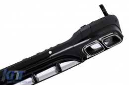 Diffuseur Argent Silencieux Conseils pour Mercedes GLC SUV X253 Facelift 2020+ GLC63 Look-image-6084527