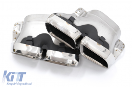 Diffuseur Argent Silencieux Conseils pour Mercedes GLC SUV X253 Facelift 2020+ GLC63 Look-image-6084536