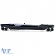 Diffuseur arrière brillant + conversion de double sortie adaptée pour BMW F10 F11 520 525 528 530-image-6200484