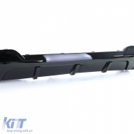 Diffuseur arrière brillant + embouts d'échappement 4 tuyaux en carbone véritable adapté pour BMW F10 F11 535i 535d-image-6202056