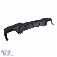 Diffuseur arrière brillant + sorties d'échappement 4 tuyaux look performance adapté pour BMW F10 F11 535-image-6196387