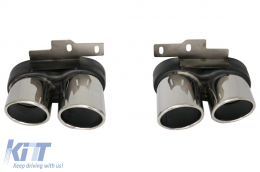 Diffuseur arrière & Conseils d'échappement pour Audi A6 C8 4K Avant Sedan 2018+ S6 Look rouge-image-6076117