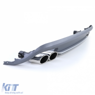 Diffuseur arrière de conversion duplex + sorties d'échappement doubles des deux côtés, adapté pour Audi A5 8T 11-17-image-6198602