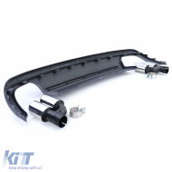 Diffuseur arrière de conversion duplex + sorties d'échappement doubles des deux côtés, adapté pour Audi A5 8T 11-17-image-6198605