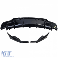 Diffuseur arrière de performance noir brillant adapté pour Tesla Model 3 2017-2023-image-6205845