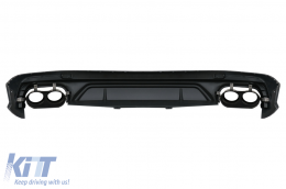 Diffuseur arrière Double Sortie pour Audi Q5 SUV FY S-Line 2018-2020 Noir Conseils-image-6078698