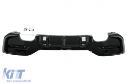 Diffuseur arrière Double Sortie pour BMW Série 1 F20 F21 LCI 15-19 Noir brillant-image-6087644