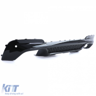 Diffuseur arrière performance brillant avec sorties noires adapté pour BMW X3 G01-image-6198231