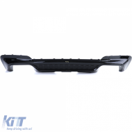 Diffuseur arrière performance brillant avec sorties noires adapté pour BMW X3 G01-image-6198234