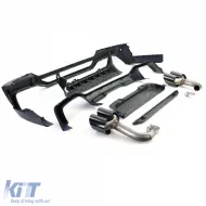 Diffuseur Arrière Performance Conversion + Sorties Noires adaptées pour BMW X4 G02 18-21-image-6192514