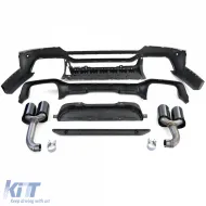 Diffuseur Arrière Performance Conversion + Sorties Noires adaptées pour BMW X4 G02 18-21-image-6192515