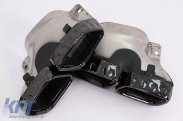 Diffuseur Arrière pour Mercedes E W213 Facelift Berline 20+ E63 Design Noir Brillant-image-6100530