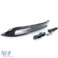 Diffuseur arrière + sorties d'échappement look W12 adapté pour Audi A6 C7 4G 10-14 2.8 3.0 sans S-Line-image-6192444