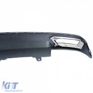 Diffuseur arrière + sorties d'échappement look W12 adapté pour Audi A6 C7 4G 10-14 2.8 3.0 sans S-Line-image-6192449