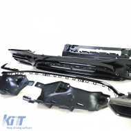 Diffuseur arrière sport avec doubles sorties noires adapté pour Mercedes S-Class W222 17-20-image-6191390
