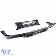Diffuseur arrière sport avec doubles sorties noires adapté pour Mercedes S-Class W222 17-20-image-6191392