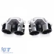 Diffuseur arrière sport avec sorties noires adapté pour Mercedes Classe A V177 19-25-image-6259228