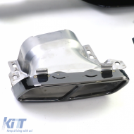 Diffuseur arrière sport avec sorties d'échappement noires adapté pour Mercedes A-Class W176 à partir de 15-image-6200127