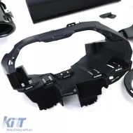 Diffuseur arrière sport avec sorties d'échappement noires adapté pour Mercedes CLA C118 X118-image-6201473