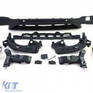 Diffuseur arrière sport avec sorties d'échappement chromées adapté pour Mercedes GLC X253 SUV 15-19-image-6202807