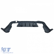 Diffuseur arrière sport avec sorties d'échappement noires adapté pour Mercedes GLC X253 2015-2019-image-6208147