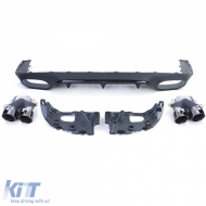 Diffuseur arrière sport avec sorties d'échappement noires adapté pour Mercedes E-Class C238 Coupe Cabriolet-image-6209791