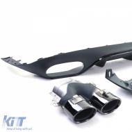 Diffuseur arrière sport avec sorties d'échappement noires adapté pour Mercedes E-Class C238 Coupe Cabriolet-image-6209792