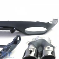 Diffuseur arrière sport avec sorties d'échappement noires adapté pour Mercedes E-Class C238 Coupe Cabriolet-image-6209793