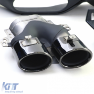 Diffuseur arrière sport avec sorties d'échappement noires adapté pour Mercedes E-Class C238 Coupe Cabriolet-image-6209794