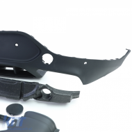 Diffuseur arrière sport avec sorties d'échappement noires adapté pour Mercedes GLC Coupe C253 2016-2019-image-6257360