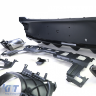 Diffuseur arrière sport avec sorties d'échappement noires adapté pour Mercedes GLE Coupe C167 à partir de 19-image-6257624