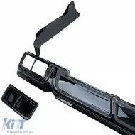Diffuseur arrière sport en noir brillant adapté pour Ford Tourneo Transit Custom à partir de 2023-image-6194746