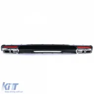 Diffuseur arrière sport en noir brillant avec sorties d'échappement adapté pour Mercedes S-Class W222 13-17-image-6198160