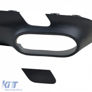 Diffuseur arrière sport + sorties d'échappement noires adaptées pour Mercedes CLS C257 2018-2023-image-6208385