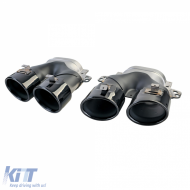 Diffuseur arrière sport + sorties d'échappement noires adaptées pour Mercedes CLS C257 2018-2023-image-6208389