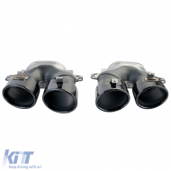 Diffuseur arrière sport + sorties d'échappement noires adaptées pour Mercedes CLS C257 2018-2023-image-6208390