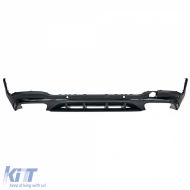 Diffuseur arrière sport + sorties d'échappement rondes noires adaptées pour Mercedes GLC X253 19-22 facelift-image-6208509