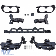 Diffuseur arrière sport + sorties d'échappement rondes noires adaptées pour Mercedes GLC X253 19-22 facelift-image-6208516
