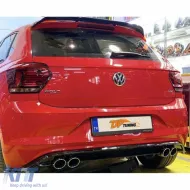 image-15-Diffuseur arrière style GTI pour Polo Mk6 + embouts d'échappement en ABS noir piano / 2018 - à ce jour