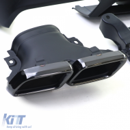 Diffuseur arrière version sport avec sorties d'échappement noires adapté pour Mercedes GLC X253-image-6206173