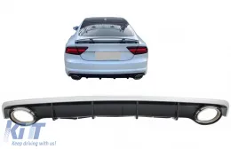 image-15-Diffuseur Échappement Conseils pour Audi A7 4G Facelift 2015+ RS7 Look seul pour S7 S-Line
