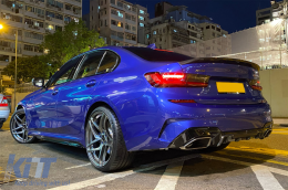 Diffuseur Échappement Conseils pour BMW 3 G20 G28 Sedan G21 Touring 19+ M340i M Look Noir-image-6094367
