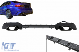 Diffuseur Échappement Conseils pour BMW 3 G20 G28 Sedan G21 Touring 19+ M340i M Look Noir-image-6094966