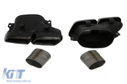 Diffuseur Échappement Conseils pour Mercedes GLE W166 SUV Sport Line 2015-2018 Night Package-image-6078243