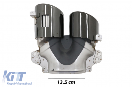 Diffuseur Chrome Conseils Noir pour Mercedes GLA H247 Sport Line Aero Night Package-image-6096893