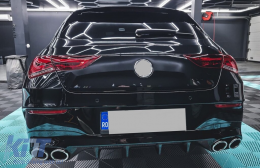 Diffuseur Chrome Conseils pour Mercedes CLA X118 C118 Sport Line 2019-06.2025 CLA45S Look-image-6164957