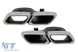 Diffuseur Conseils d'échappement pour Mercedes GLS X166 SUV Facelift 09.2015-2019 GLS63 Look-image-6075340