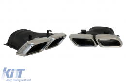 Diffuseur Conseils d'échappement pour Mercedes GLS X166 SUV Facelift 09.2015-2019 GLS63 Look-image-6075341