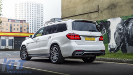 Diffuseur Conseils d'échappement pour Mercedes GLS X166 SUV Facelift 09.2015-2019 GLS63 Look-image-6075347